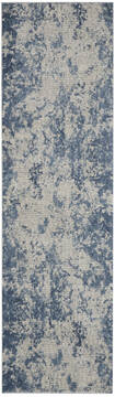 Nourison Rustic Textures Grey Runner 6 to 9 ft Polypropylene Carpet 142522