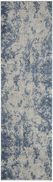 Nourison Rustic Textures Grey Runner 6 to 9 ft Polypropylene Carpet 142522