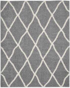 Nourison Shangri-La Grey Rectangle 8x10 ft Polypropylene Carpet 142573