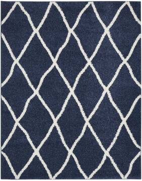 Nourison Shangri-La Blue Rectangle 8x10 ft Polypropylene Carpet 142575