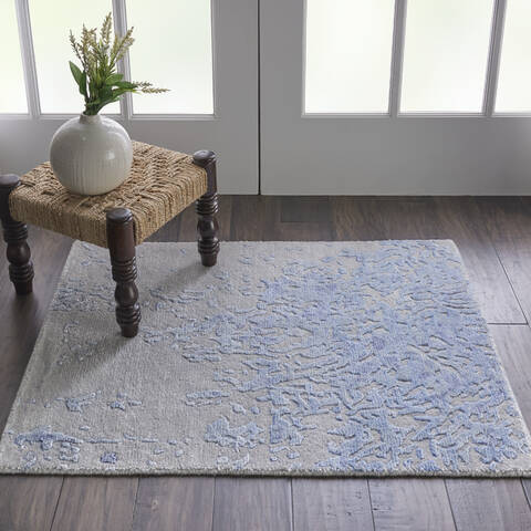 Nourison Silk Shadows Grey 23 X 30 Area Rug 805-142576 Image 3