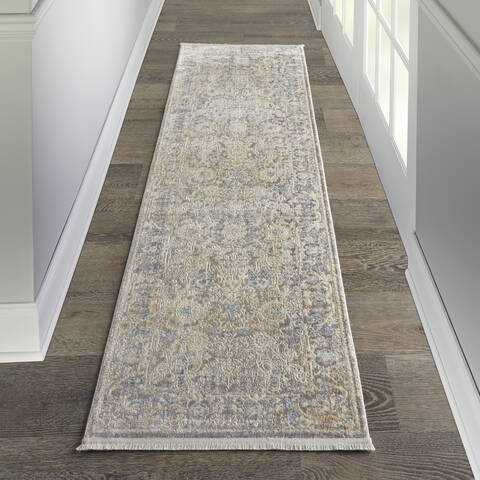 Nourison Silken Weave Beige Runner 22 X 76 Area Rug 805-142578 Image 3