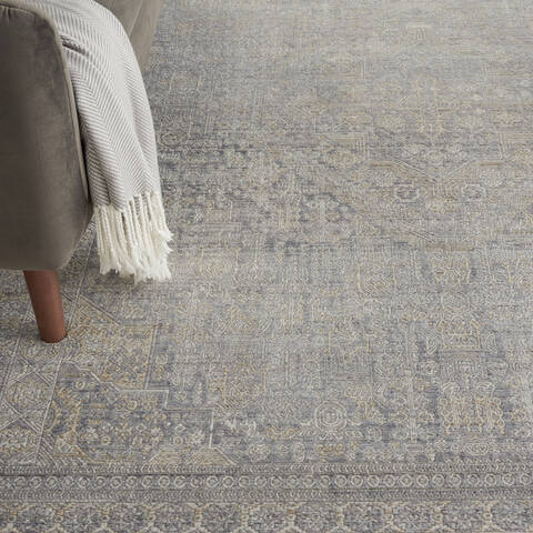 Nourison Silken Weave Grey 53 X 79 Area Rug 805-142592 Image 4