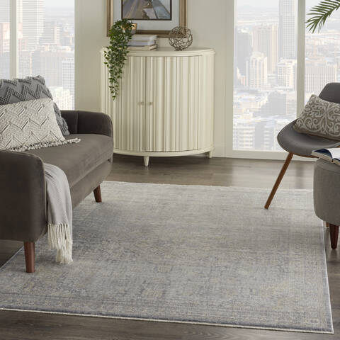 Nourison Silken Weave Grey 53 X 79 Area Rug 805-142592 Image 5