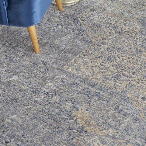 Nourison Silken Weave Blue 100 X 134 Area Rug 805-142613 Image 4