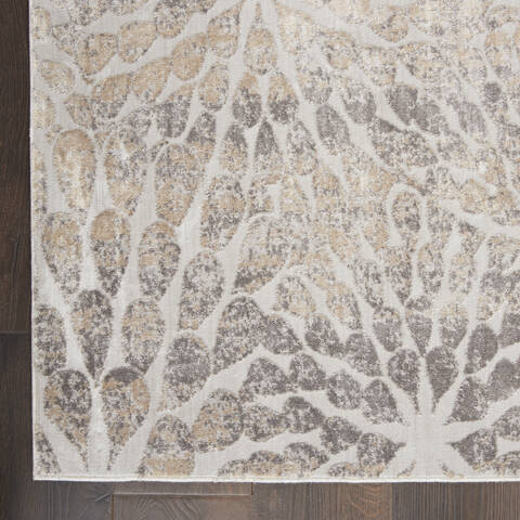 Nourison Sleek Textures Beige Runner 22 X 76 Area Rug 805-142647 Image 1