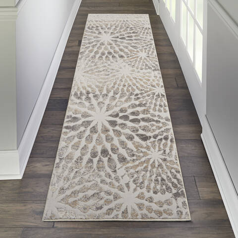 Nourison Sleek Textures Beige Runner 22 X 76 Area Rug 805-142647 Image 3
