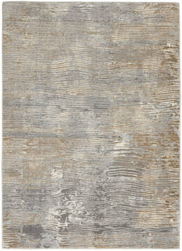 Nourison Solace Grey Rectangle 5x7 ft Polypropylene Carpet 142657