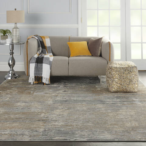 Nourison Solace Grey 80 X 100 Area Rug 805-142658 Image 3