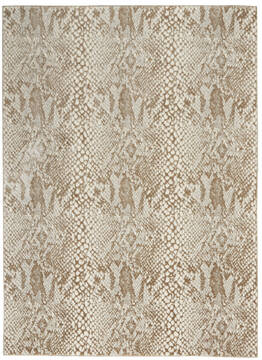 Nourison Solace Beige Rectangle 5x7 ft Polypropylene Carpet 142675