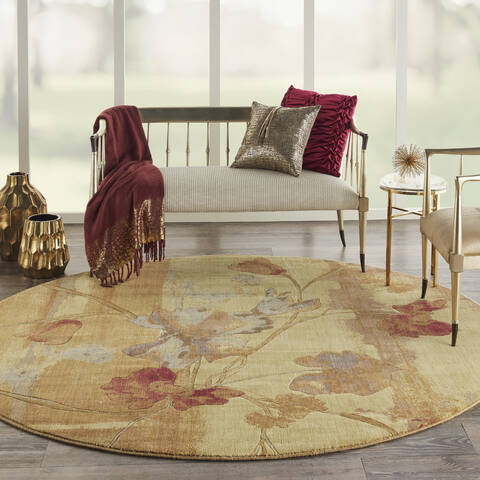 Nourison Somerset Beige Round 79 X 79 Area Rug 805-142680 Image 3