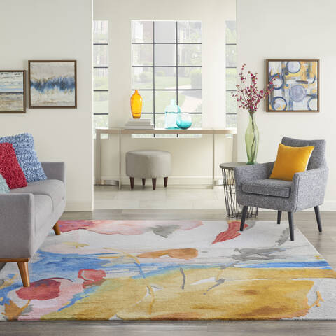 Nourison Symmetry Multicolor 79 X 99 Area Rug 805-142750 Image 3