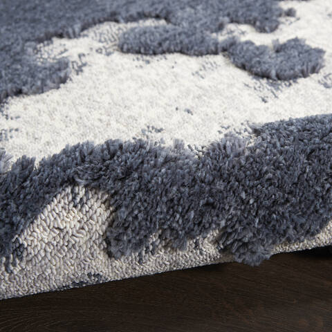 Nourison Textured Contemporary Blue 53 X 73 Area Rug 805-142755 Image 2