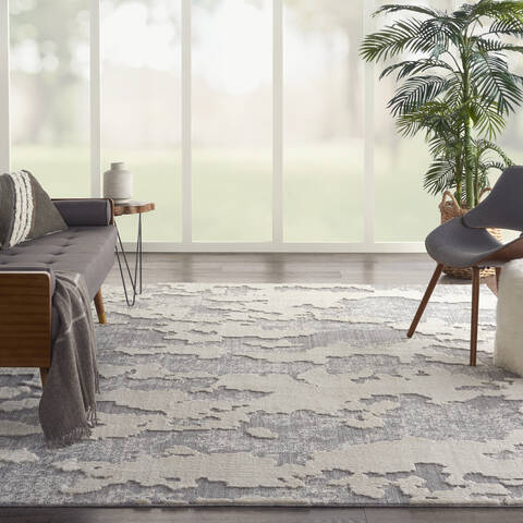 Nourison Textured Contemporary Beige 710 X 910 Area Rug 805-142766 Image 3