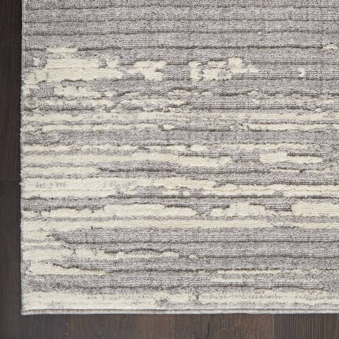 Nourison Textured Contemporary Grey 40 X 60 Area Rug 805-142769 Image 1