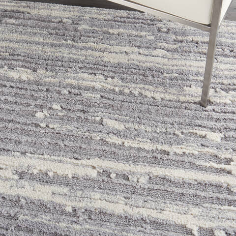 Nourison Textured Contemporary Grey 40 X 60 Area Rug 805-142769 Image 4