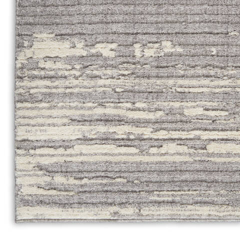 Nourison Textured Contemporary Grey 40 X 60 Area Rug 805-142769 Image 5