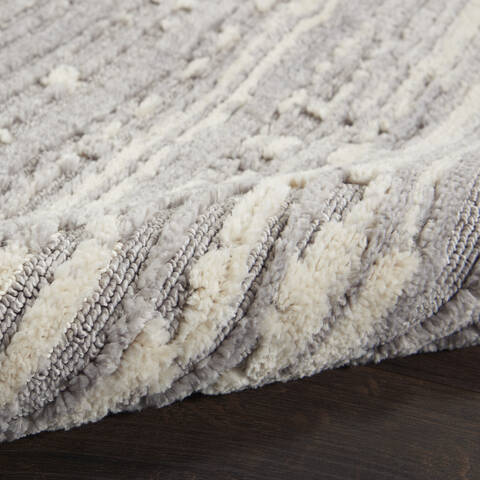 Nourison Textured Contemporary Grey 710 X 910 Area Rug 805-142771 Image 2