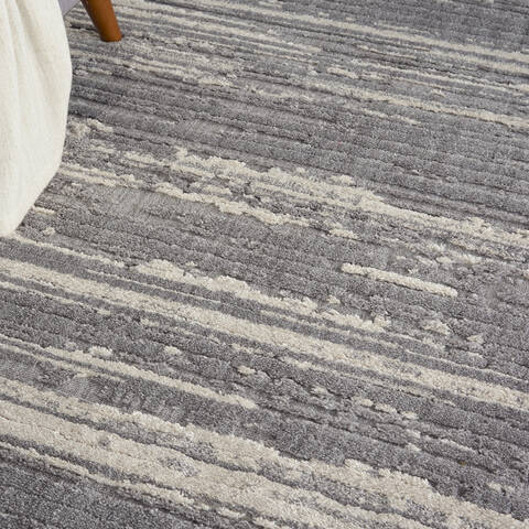 Nourison Textured Contemporary Grey 710 X 910 Area Rug 805-142771 Image 4