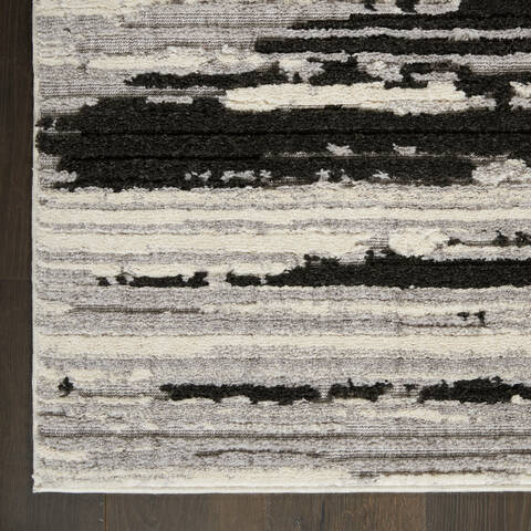Nourison Textured Contemporary Beige Runner 22 X 76 Area Rug 805-142773 Image 1