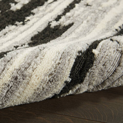 Nourison Textured Contemporary Beige Runner 22 X 76 Area Rug 805-142773 Image 2