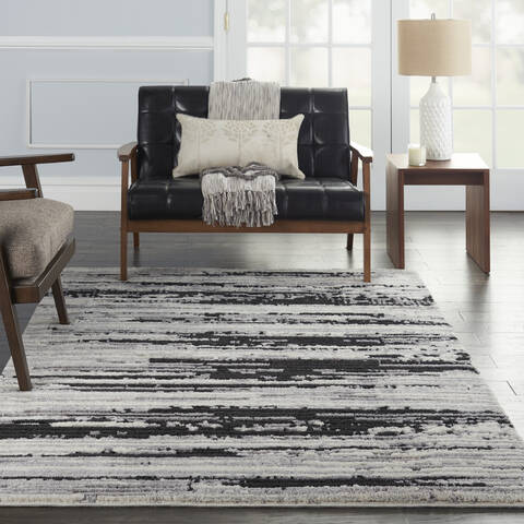 Nourison Textured Contemporary Beige 53 X 73 Area Rug 805-142775 Image 3