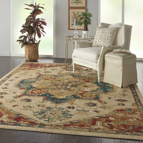 Nourison Traditional Vintage Beige 80 X 110 Area Rug 805-142786 Image 5