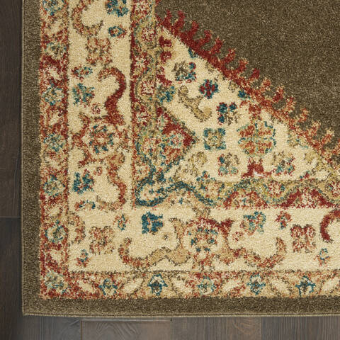 Nourison Traditional Vintage Brown Runner 22 X 76 Area Rug 805-142800 Image 1