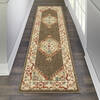 Nourison Traditional Vintage Brown Runner 22 X 76 Area Rug 805-142800 Thumb 3