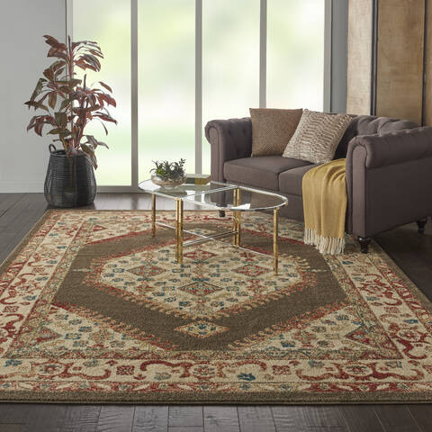 Nourison Traditional Vintage Brown 80 X 110 Area Rug 805-142803 Image 3