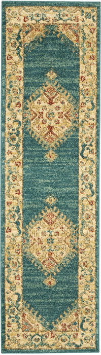 Nourison Traditional Vintage Blue Runner 22 X 76 Area Rug 805-142808 Image 0