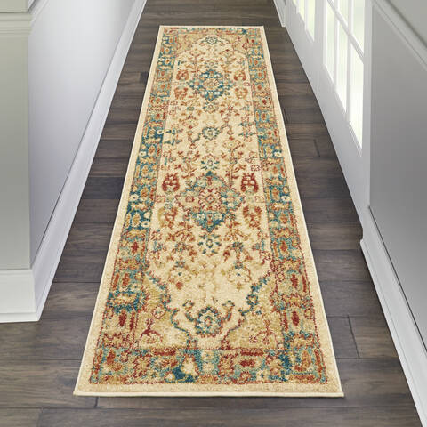 Nourison Traditional Vintage Beige Runner 22 X 76 Area Rug 805-142812 Image 3