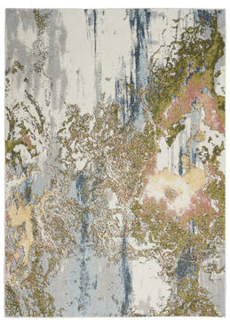 Nourison Trance Multicolor Rectangle 5x7 ft Polypropylene Carpet 142835