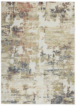 Nourison Trance Beige Rectangle 5x7 ft Polypropylene Carpet 142840