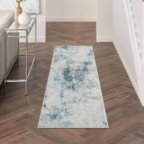 Nourison Trance Blue Runner 22 X 76 Area Rug 805-142848 Image 3