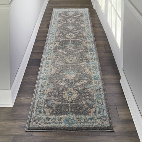 Nourison Tranquil Grey Runner 23 X 73 Area Rug 805-142875 Image 3