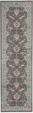 Nourison Tranquil Grey Runner 6 to 9 ft Polypropylene Carpet 142875