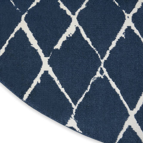 Nourison Twilight Blue Round 80 X 80 Area Rug 805-142922 Image 1