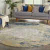 Nourison Twilight Blue Round 80 X 80 Area Rug 805-142929 Thumb 3