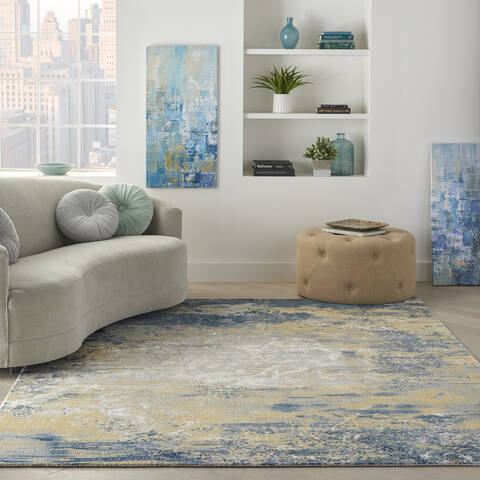 Nourison Twilight Blue 86 X 116 Area Rug 805-142930 Image 3