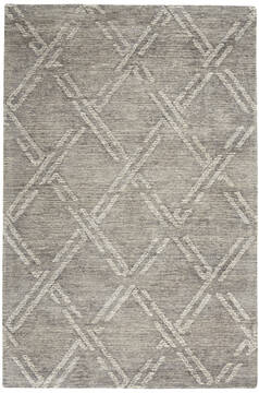 Nourison Venosa Grey Rectangle 5x7 ft Rayon Carpet 142958