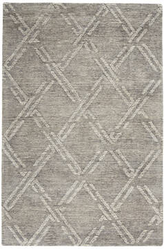 Nourison Venosa Grey Rectangle 5x7 ft Rayon Carpet 142958