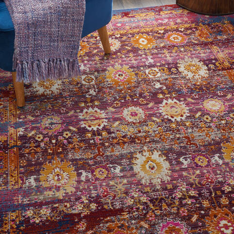 Nourison Vintage Kashan Red 46 X 66 Area Rug 805-142967 Image 4