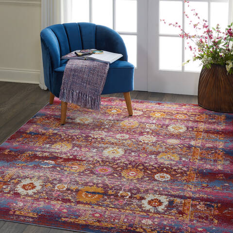 Nourison Vintage Kashan Red 46 X 66 Area Rug 805-142967 Image 5