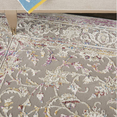 Nourison Vintage Vita Grey 53 X 73 Area Rug 805-142977 Image 4