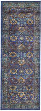 Nourison Cambria Blue Runner 6 ft and Smaller Polyester Carpet 143037