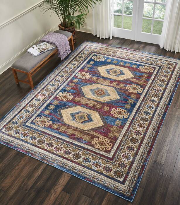 Nourison Covina Blue 93 X 129 Area Rug 805-143046 Image 3
