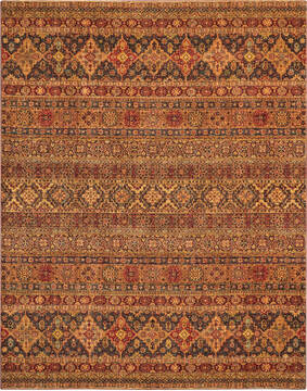 Nourison Jewel Blue Rectangle 9x12 ft Polypropylene Carpet 143098