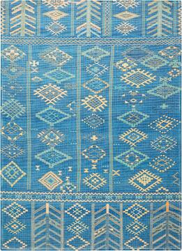 Nourison Madera Blue Rectangle 5x7 ft Polyester Carpet 143155