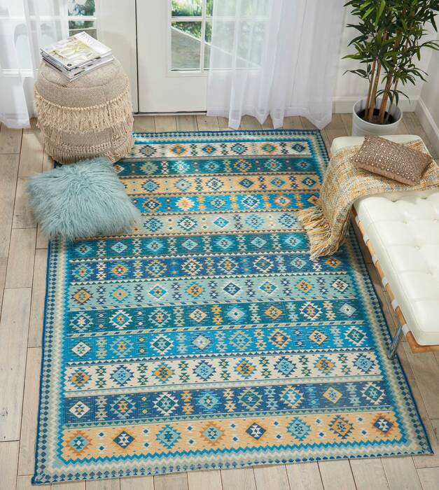 Nourison Madera Blue 66 X 96 Area Rug  805-143170 Image 1